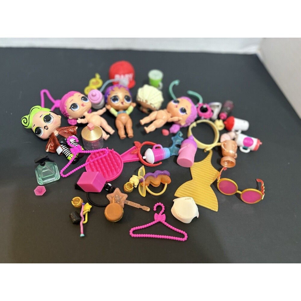 LOL Surprise Shine On Salon & Spa Playset Light Up Mirror Dolls Accessories Lot